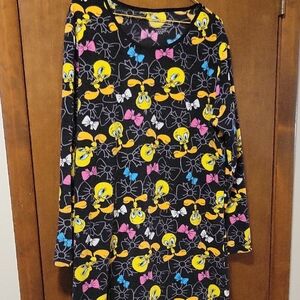 Looney Tunes Tweety Bird Fleece Nightgown 14-16 L-XL